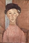 Amedeo Modigliani Madchen mit Hut oil on canvas